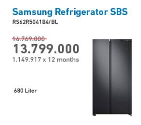 Promo Harga SAMSUNG RS62R5041B4/SE | Refrigerator SBS 647 L BL  - Electronic City