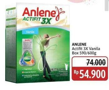 Promo Harga Anlene Actifit 3x High Calcium Vanilla 590 gr - Alfamidi