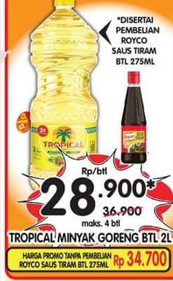 Promo Harga Tropical Minyak Goreng 2000 ml - Superindo