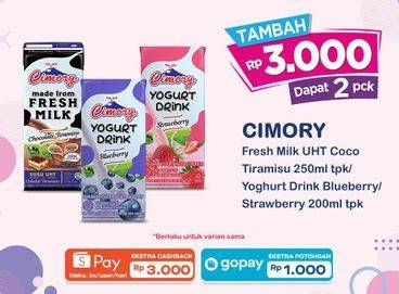 Promo Harga Cimory Susu UHT/Yogurt Drink  - Indomaret