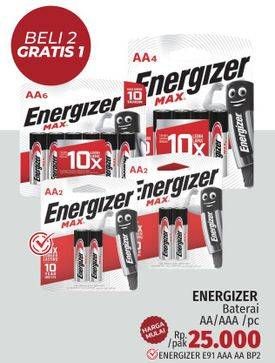 Promo Harga Energizer Battery Alkaline  - LotteMart
