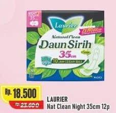 Promo Harga Laurier Natural Clean Night Wing 35cm 12 pcs - Alfamart