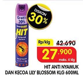 Promo Harga HIT Aerosol Lilly Blossom 600 ml - Superindo
