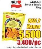 Promo Harga MONDE Serena Snack 50 gr - Giant