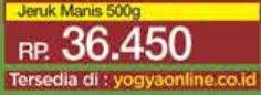 Promo Harga NUTRISARI Powder Drink Jeruk Manis 500 gr - Yogya