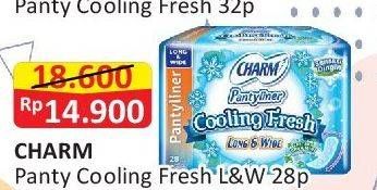 Promo Harga Charm Pantyliner Cooling Fresh Long Wide 28 pcs - Alfamart