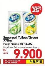 Promo Harga SUPER PELL Pembersih Lantai Yellow, Green 770 ml - Carrefour