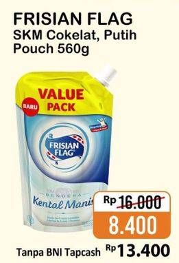 Promo Harga FRISIAN FLAG Susu Kental Manis Cokelat, Putih 560 gr - Alfamart