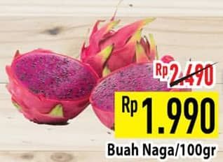 Promo Harga Buah Naga Merah per 100 gr - Hypermart