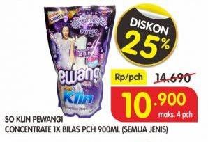 Promo Harga SO KLIN Pewangi Sekali Bilas All Variants 900 ml - Superindo