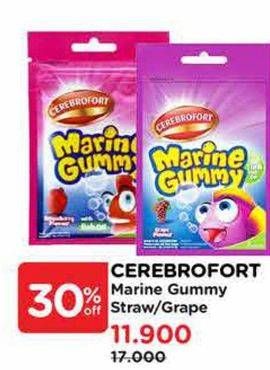 Promo Harga Cerebrofort Marine Gummy Strawberry, Grape 20 gr - Watsons