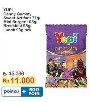 Promo Harga Yupi Candy Sweet Artifact, Mini Burger, Gummy Breakfast, Gummy Lunch 77 gr - Indomaret