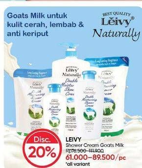 Promo Harga LEIVY Goat Milk Shower  - Guardian