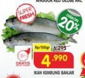 Ikan Kembung Banjar per 100 gr Diskon 20%, Harga Promo Rp4.990, Harga Normal Rp6.295