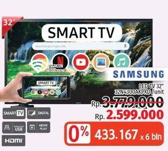 Promo Harga SAMSUNG UA32N4300 Smart LED TV 32"  - LotteMart
