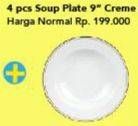 Promo Harga Ceramic Soup Plate  - Carrefour