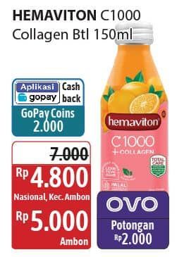 Promo Harga Hemaviton C1000 Orange + Collagen 150 ml - Alfamidi