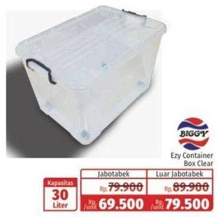 Promo Harga BIGGY Container Box Ezy 30 ltr - Lotte Grosir