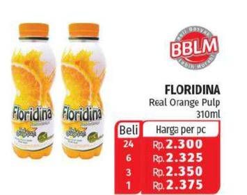 Promo Harga FLORIDINA Juice Pulp Orange 310 ml - Lotte Grosir