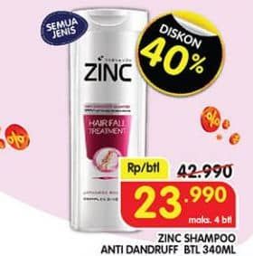 Promo Harga Zinc Shampoo All Variants 340 ml - Superindo