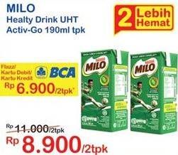 Promo Harga MILO Susu UHT per 2 box 180 ml - Indomaret