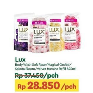 Promo Harga LUX Botanicals Body Wash Soft Rose, Magical Orchid, Sakura Bloom, Velvet Jasmine 825 ml - TIP TOP