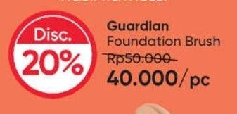 Promo Harga GUARDIAN Foundation Brush 1 pcs - Guardian