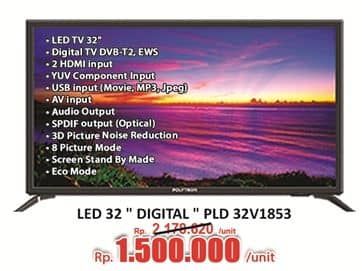 Promo Harga Polytron PLD 32V1853 Digital LED TV  - Hari Hari
