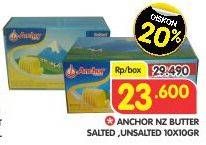 Promo Harga ANCHOR Butter Salted, Unsalted 10 pcs - Superindo