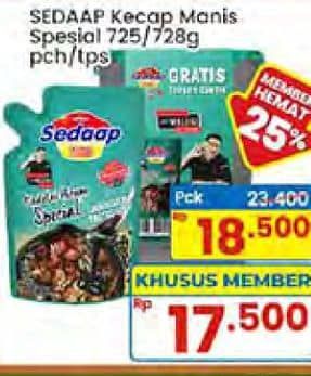 Promo Harga Sedaap Kecap Manis Kedelai Hitam Special 725 ml - Indomaret