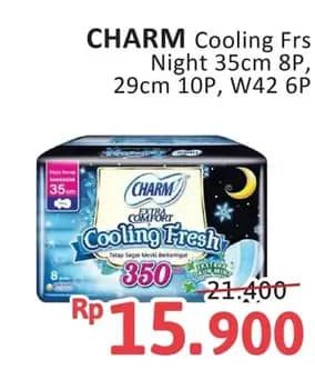 Promo Harga Charm Extra Comfort Cooling Fresh Wing 35cm, Wing 29cm, Wing 42cm 6 pcs - Alfamidi