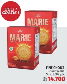 Promo Harga FINE CHOICE Marie Biscuit 200 gr - LotteMart
