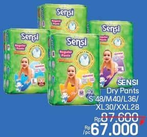 Promo Harga Sensi Dry Pants S48, M40, L36, XL30, XXL28 28 pcs - LotteMart