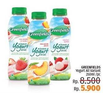Promo Harga GREENFIELDS Yogurt Drink All Variants 250 ml - LotteMart