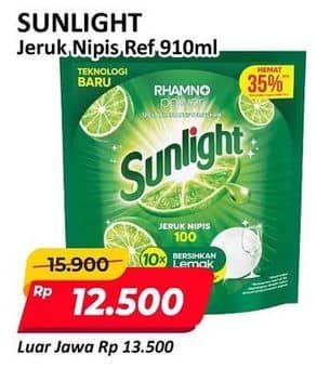 Promo Harga Sunlight Pencuci Piring Jeruk Nipis 100 910 ml - Alfamart