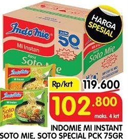 Promo Harga Indomie Mi Kuah Soto Mie, Soto Spesial per 40 pcs 70 gr - Superindo