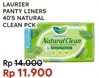 Promo Harga Laurier Pantyliner Natural Clean 40 pcs - Indomaret