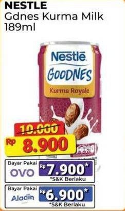 Promo Harga Nestle Goodnes UHT Kurma Royale 189 ml - Alfamart