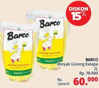 Promo Harga BARCO Minyak Goreng Kelapa 2 ltr - LotteMart