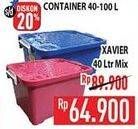 Promo Harga XAVIER X-box Container Mix 40 ltr - Hypermart