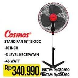 Promo Harga Cosmos 16 XDC Stand Fan 16 inch  - Hypermart
