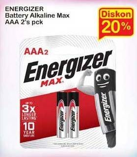 Promo Harga ENERGIZER Battery Alkaline Max AAA 2 pcs - Indomaret