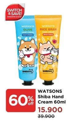 Promo Harga WATSONS Hand Cream Shibainc 60 ml - Watsons