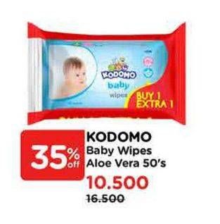 Promo Harga Kodomo Baby Wipes Classic Blue 50 pcs - Watsons