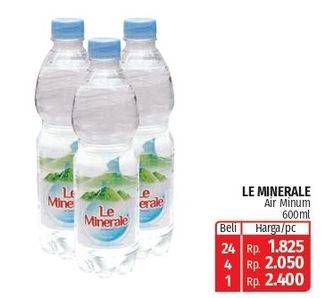 Promo Harga Le Minerale Air Mineral 600 ml - Lotte Grosir