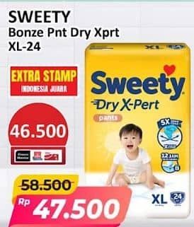 Promo Harga Sweety Bronze Pants Dry X-Pert XL24 24 pcs - Alfamart