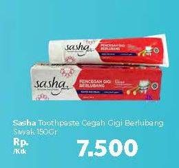 Promo Harga SASHA Toothpaste Siwak 150 gr - Carrefour