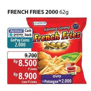 Promo Harga Siantar Top FRENCH FRIES 2000 Kentang Goreng 62 gr - Alfamidi
