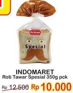 Promo Harga MR BREAD Roti Tawar Spesial 350 gr - Indomaret