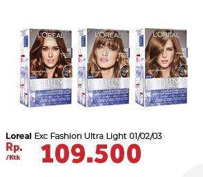 Promo Harga LOREAL Excellence Fashion Ultra Lights 01, 02, 03  - Carrefour